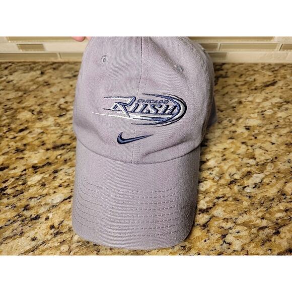 Nike Arena Football Hat Chicago Rush Baseball Cap Hat Adjustable Gray Strapback - Picture 10 of 10
